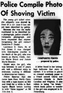 Newspaper article, around the time of death