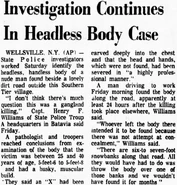 Allegany County John Doe, 1970 HOMICIDE