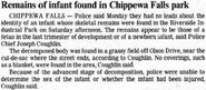 Chippewa County Doe, Wisconsin HOMICIDE