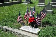 Thompson's new grave in Blandford Cemetery in Petersburg, Virginia.