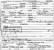 Death certificate