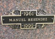 Manuel's headstone at Greenlawn Cemetery. Note that the year of death is incorrect.