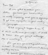 Letter to his family.