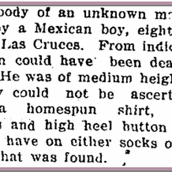 Doña Ana County John Doe (1913) Newspaper Article.png