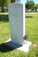 Charles Jones' grave at Harvard Cemetery.
