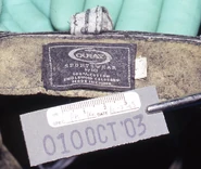 Label from baseball cap