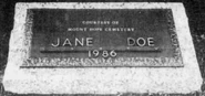 Grave at Mount Hope Cemetery prior to identification