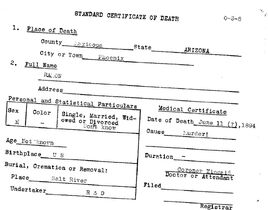 Ramon (1894) Death Certificate