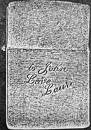 Cigarette lighter with inscription