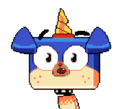 Puppycorn pixel animation concept.