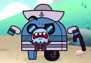 Crankybeard in his sailor clothes.