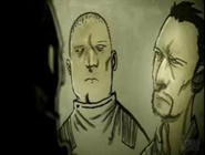 McCabe e Jones mentre parlano col caposquadra Barrow.