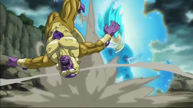 Dragon Ball Z Super Saiyan Blue Hair Son Goku VS Golden Frieza