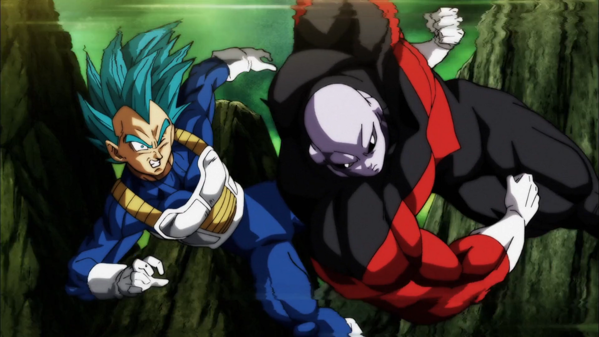 Vegeta uses full power final flash against Jiren