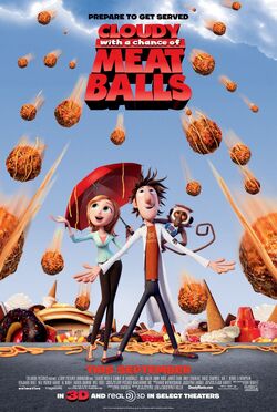 Cloudy with a chance of meatballs poster