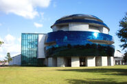 The now-defunct IMAX dome theatre at the Museum of Science and Industry in Tampa, Florida