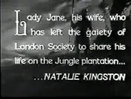 Opening credit for Natalie Kingston