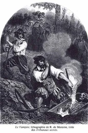 Le Vampire, lithograph by R. de Moraine in   (1851–1852).