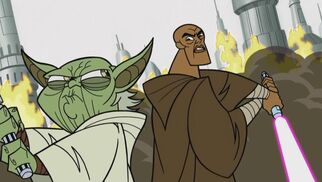 Yoda and Mace Coruscant