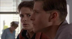 Marty sees his father 30 years younger.