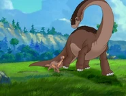 Bron with his son, Littlefoot.