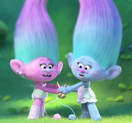 Satin and chenille pose