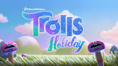 Trolls holiday title card