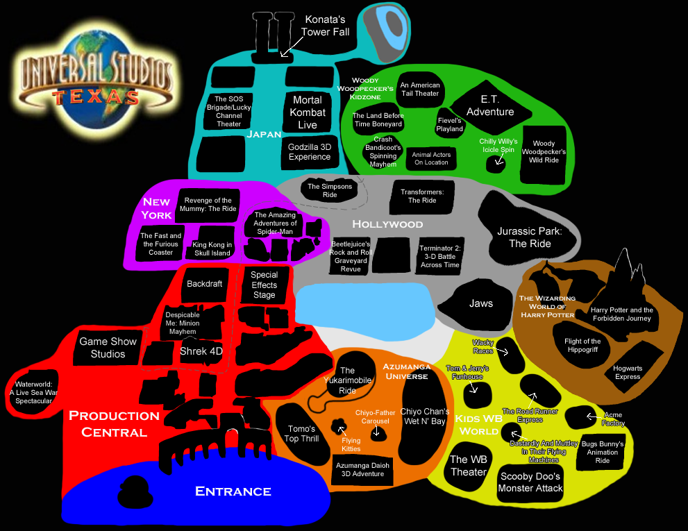 universal studios map 2022