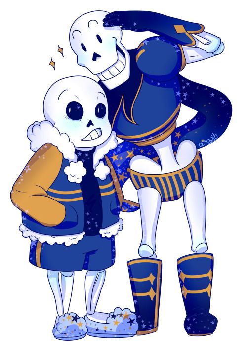 ButtonTale sans and papyrus by Galaxi-Kumu on DeviantArt