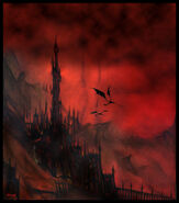 Barad-dûr, the fortress of Sauron and capital of Mordor.