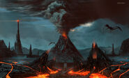 Mordor, the land of shadow and domain of Sauron.