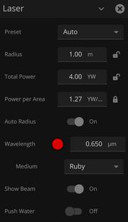 Laser Settings