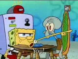 bob esponja cara de disgusto