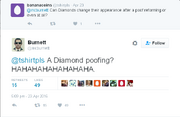 A diamond poofing