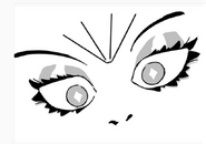 White diamond eyes drawing 2