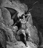 An artist's depiction of a fallen Lucifer.