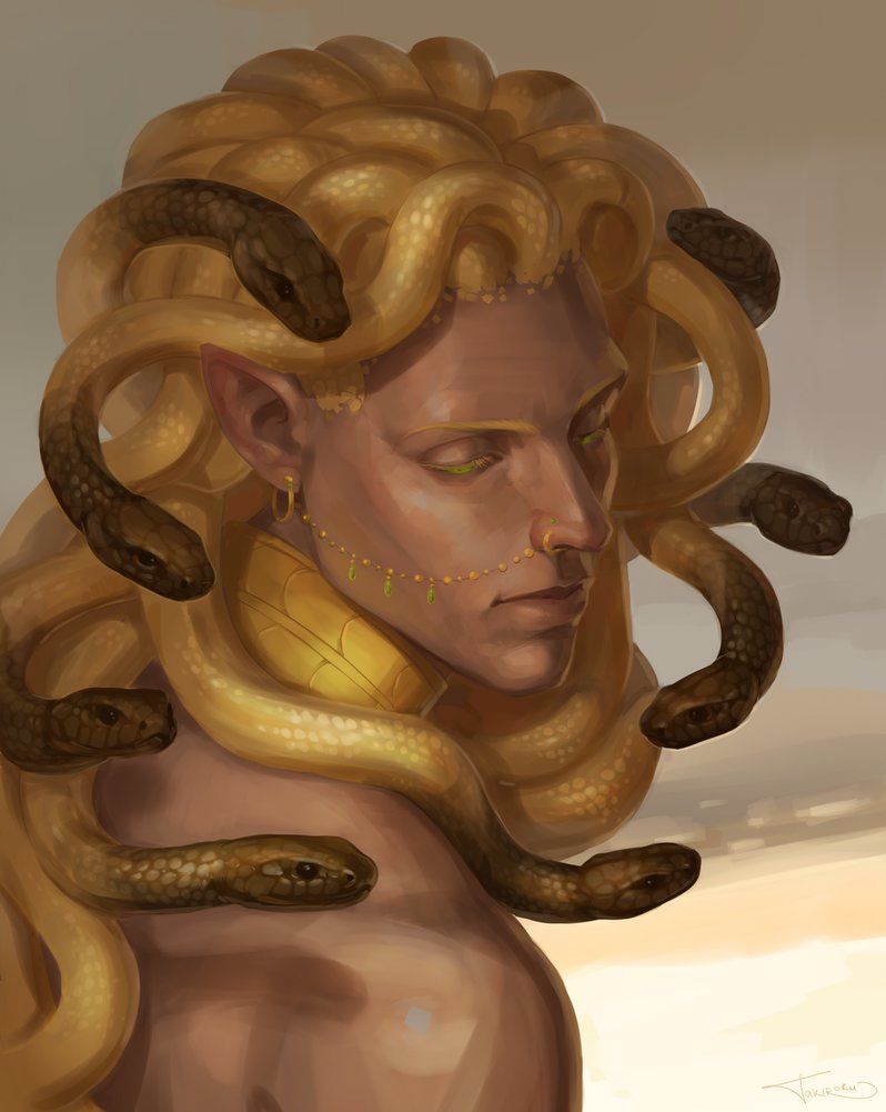Greek Mythology Gorgon Sisters Goddess Medusa With Wild Snakes Hair Bust  Statue 