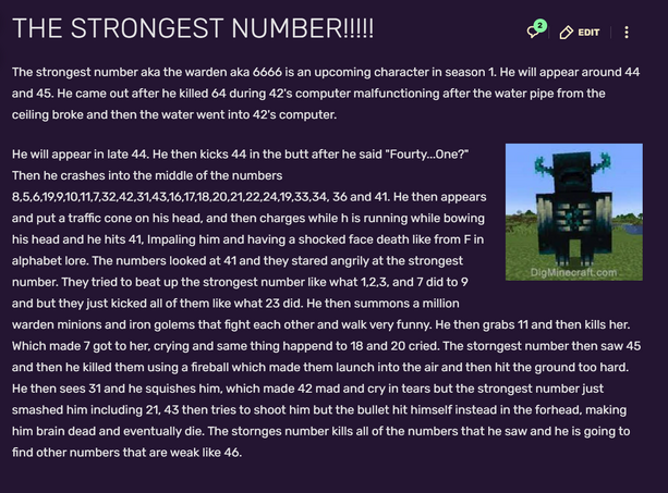 44, Unoffical Number Lore Wiki