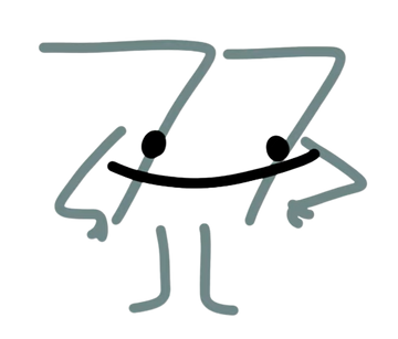 77 blue ribbon number logo Stock Vector