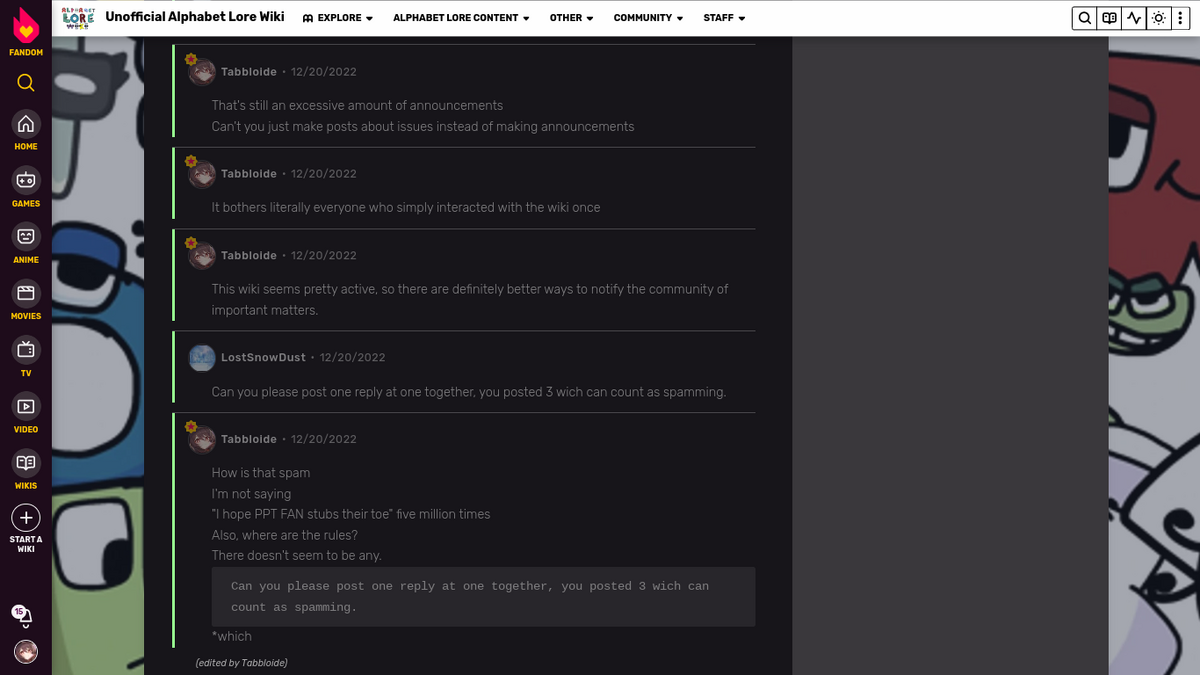 A, Unofficial Alphabet Lore Wiki, Fandom in 2023