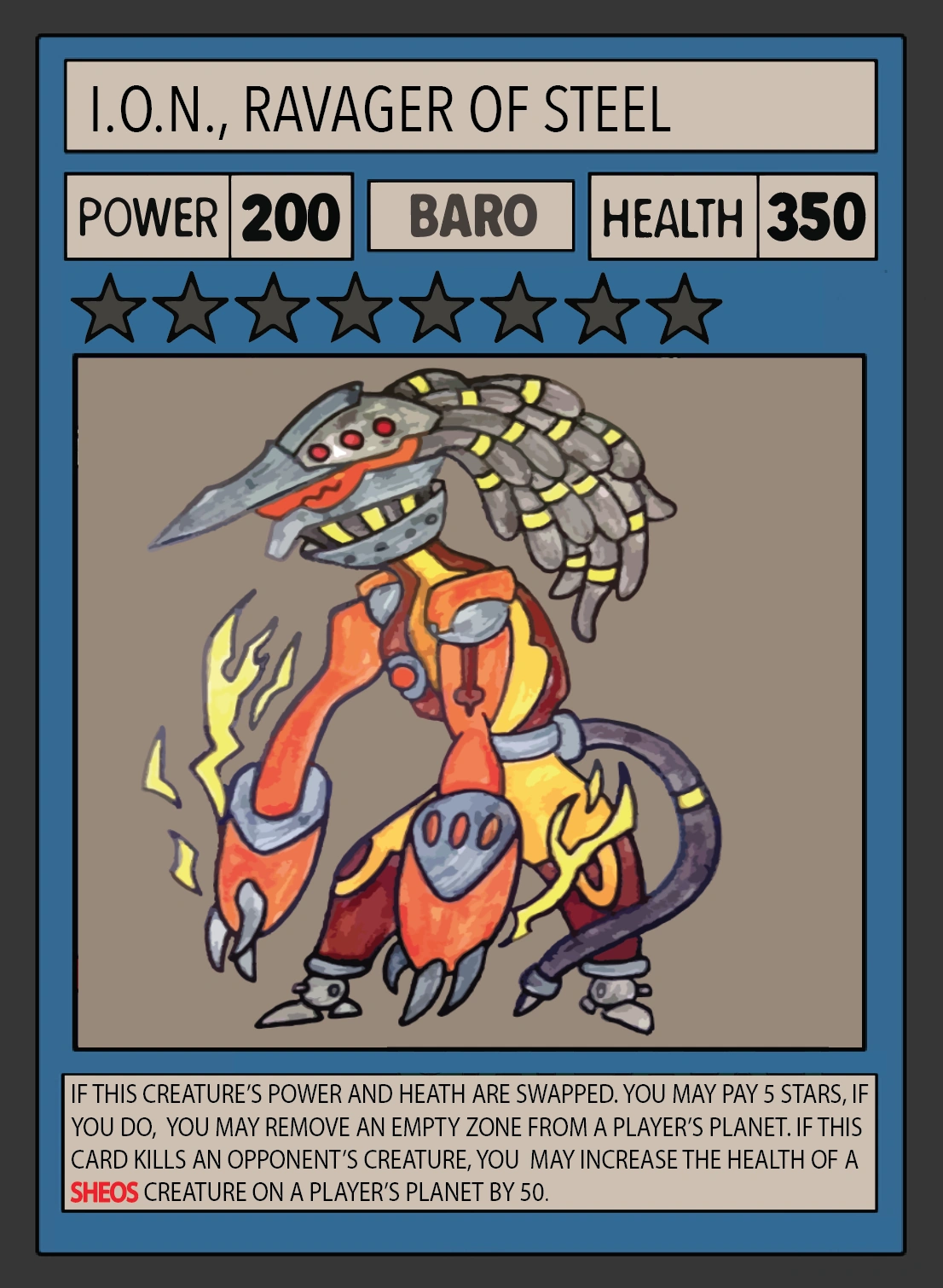 I.O.N., Ravager Of Steel | Chaos Galaxy TCG Wiki | Fandom