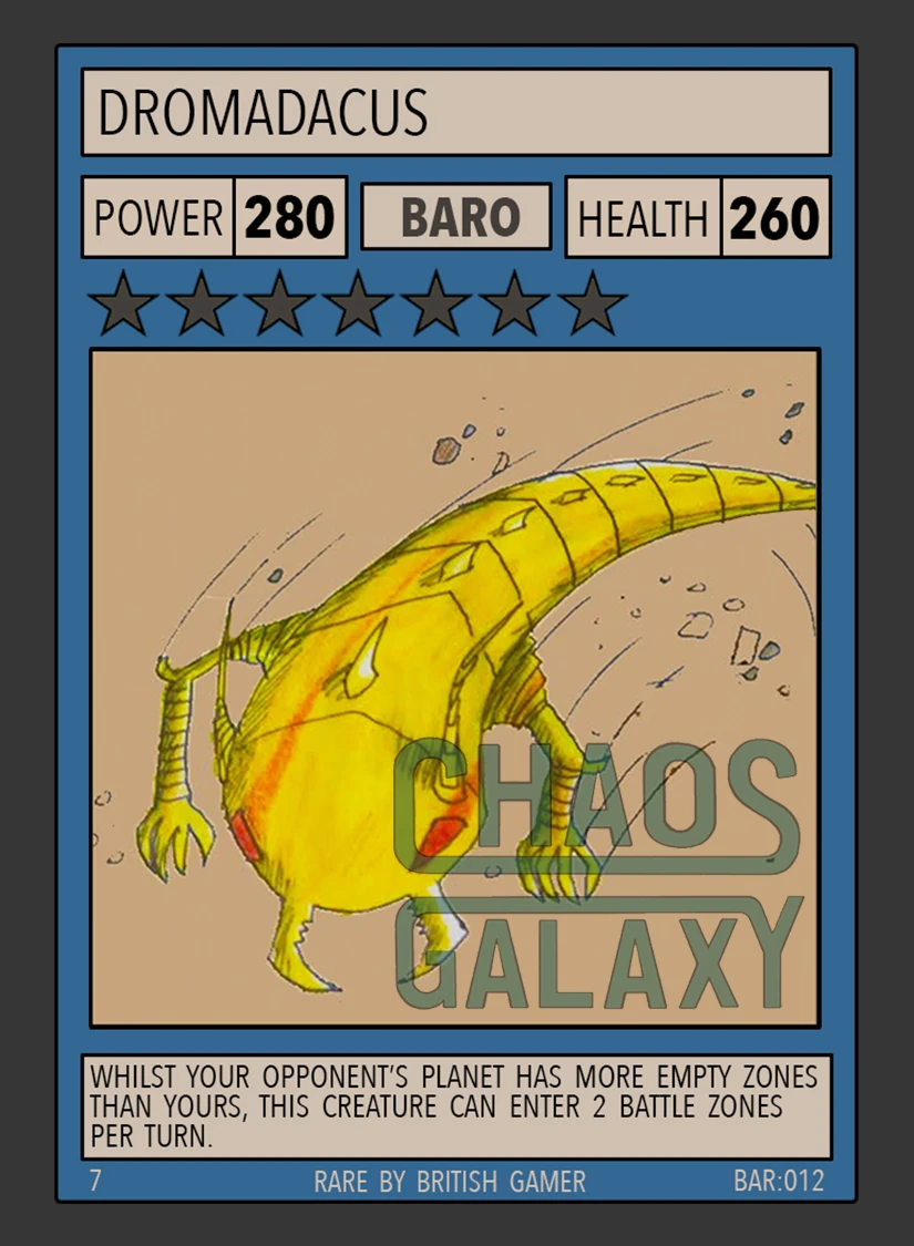 Dromadacus Chaos Galaxy TCG Wiki Fandom