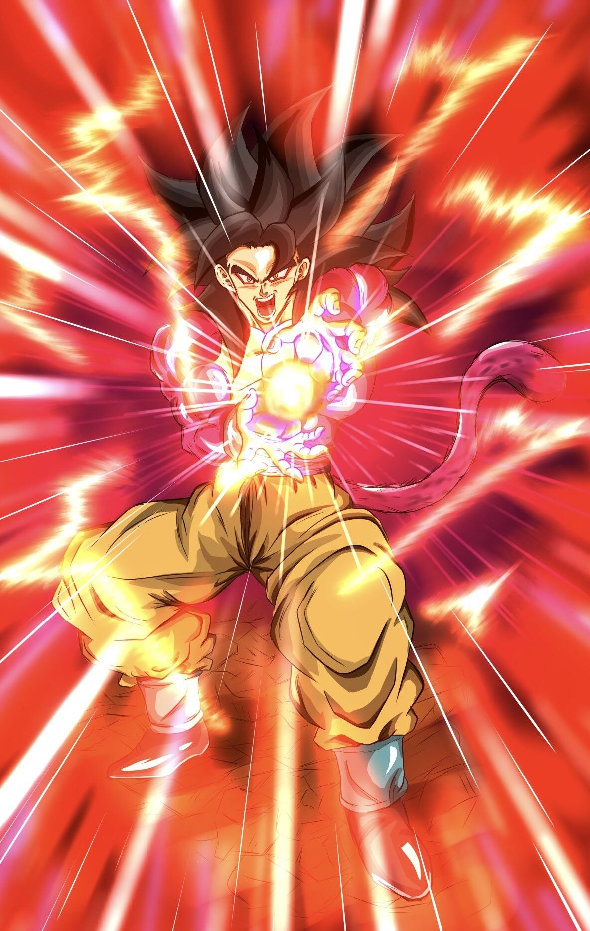 goku ssj4 kamehameha