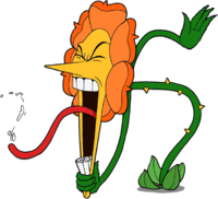 Teachers when students use Wikipedia be like, Cuphead Flower / Cagney  Carnation