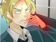 Hower touches his face with his ability active.