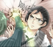 John dodging Crail's attack