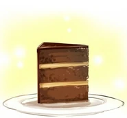 The Famous Triple Chocolate Cake which is only served once a month