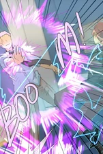 Waldo using his Shockwave on X-Rei.