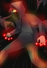 Blyke about to fire his finger beams.