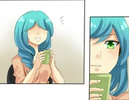 Elaine receiving Arlo's massage